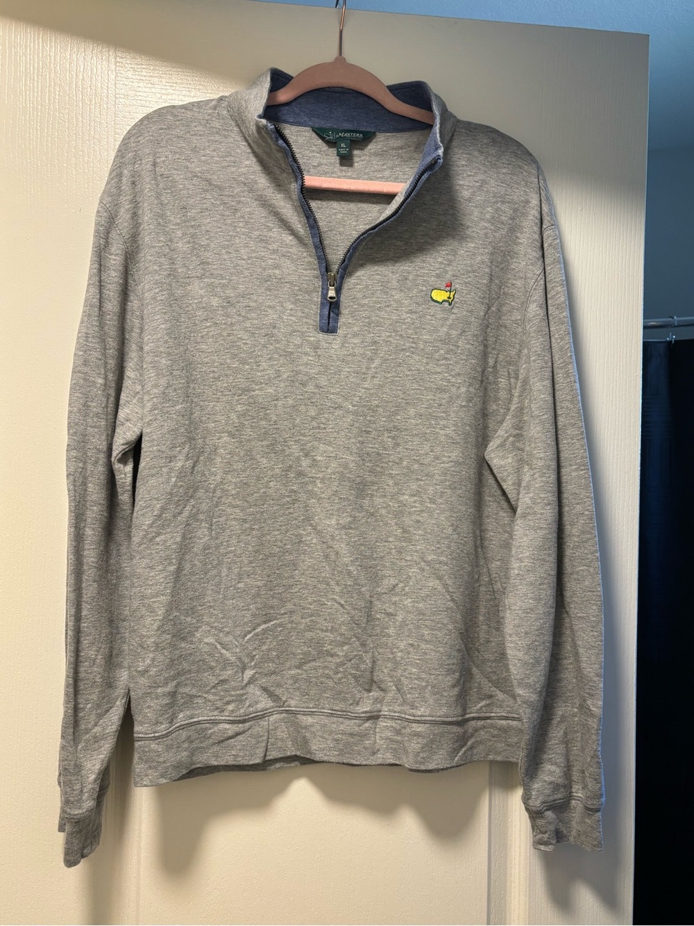 Masters Heather Gray Quarter-Zip Pullover with Yellow Logo